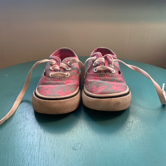 Hawaiian Flower Vans Sneakers - Picture 3 of 9